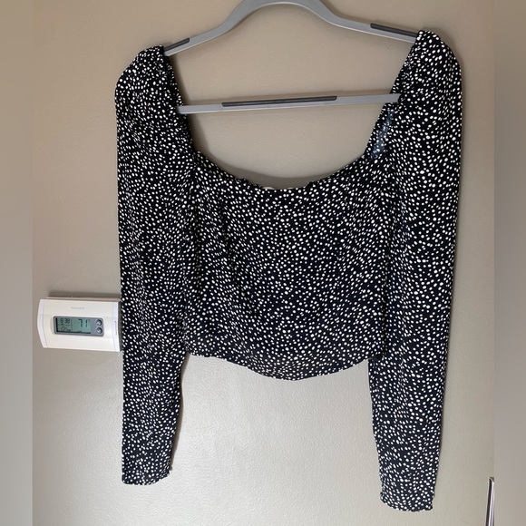 & OTHER STORIES Puff Sleeve Polka Dot Top Size 4 - Picture 5 of 11